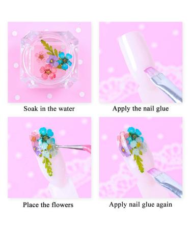 Dried Flowers for Resin Nail Art - 108 Pcs in 62 Colors - 3D Dry Flowers for Nails - Real Natural Flower Nail Art Decoration Supplies - Buy Online on SooperMarket.com