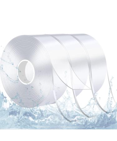 3 Rolls Double Sided Tape Heavy Duty(29.8FT  0.75 in Wide) Nano-Acrylic Material Washed and Reusable Self-Adhesive Environmental Protection Transparent Wall Tape for TV Home Office Car Kitchen Holder 3Rolls 0.75 * 29.8'