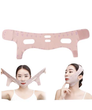 V Line Lifting Mask Double Chin Reducer Soft High-Elastic Breathable Chin Strap Depuffing and Skin Tightening Chin Mask Lift Reusable Face Sculpting Sleep Mask for Men Women Upgrade Type