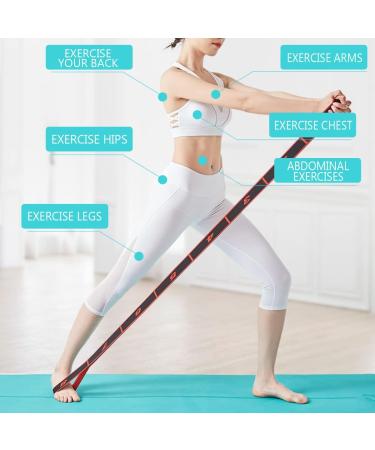 Yoga Elastic Bands Set - 2 Pieces Stretch Resistance Bands for Yoga, Pilates, Dance - Purple Yellow - Buy Online on SooperMarket.com