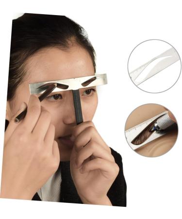 NOLITOY 3 Pcs Eyebrow Shaping Stencil Eyebrow Ruler Stencil Template Stainless Steel Positioning Ruler - Buy Online on SooperMarket.com