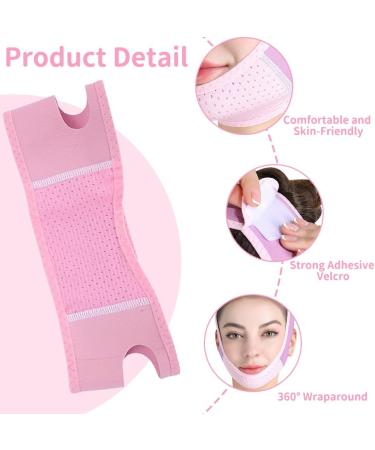 Airfish V Line Lifting Mask Double Chin Reducer with Chin Strap for Women Double Chin Eliminator Face Lift Chin Mask Lift Prevent Sagging V Shaped Slimmer (Pink) - Buy Online on SooperMarket.com