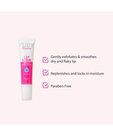 Ruby Kisses Exfoliating Lip Scrub | Gentle Hydrating Lip Care with Jojoba & Shea Butter | Soft Supple Lips Worldwide - Buy Online on SooperMarket.com