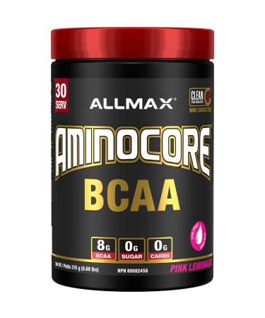 ALLMAX Nutrition Aminocore Bcaa - 8g Bcaas - 100% Pure Branch Chained Amino Acids - Gluten Free 315 gram Pink Lemonade Pink Lemonade 315 g (Pack of 1) 8g Bcaas