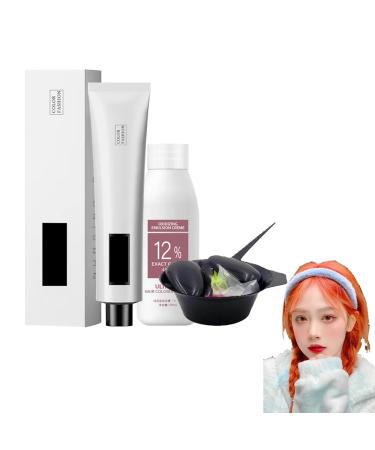 Dyemiss Color Shampoo Dyemiss Hair Coloring Shampoo No Bleaching Hair Nourishing Coloring Hair Dye Dyemiss Hair Dye Diy Fashion Hair Dye for Men and Wome (Color : Dirty orange)