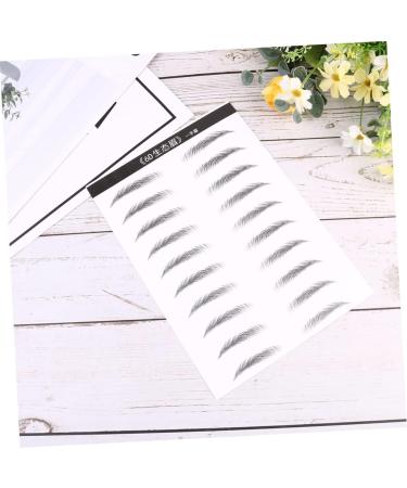 Baluue 2 Pairs Eyebrow Makeup Tools Hair-like Simulation Eyebrow Sticker Artificial Eyebrow Patch 21.00X15.00X0.01CM Black - Buy Online on SooperMarket.com