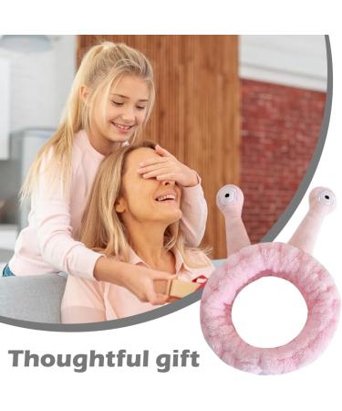 2 Pieces Spa Headband For Women Facial Makeup Head Band With Bangs hair pad Soft Head Wraps Snail Cartoon Headband Elastic Skincare Hair Band for Face Washing(Pink) - Buy Online on SooperMarket.com
