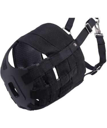 QHP Cob Size Grazing Mask with Nostrils - Black | International Shipping Available - Buy Online on SooperMarket.com
