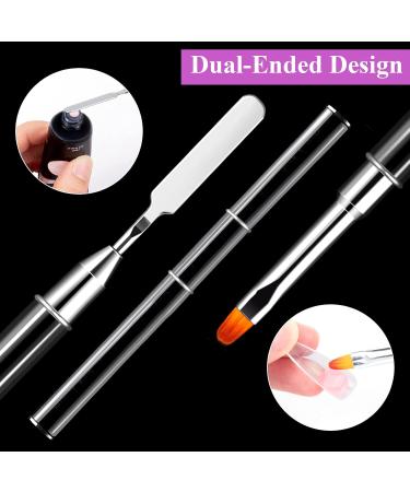 Melliex 100 Pieces Dual Nail Forms Set - Professional Nail Extension Kit with Dual-Ended Brush Nail Tips Clips & File for UV Acrylic Nails - Buy Online on SooperMarket.com
