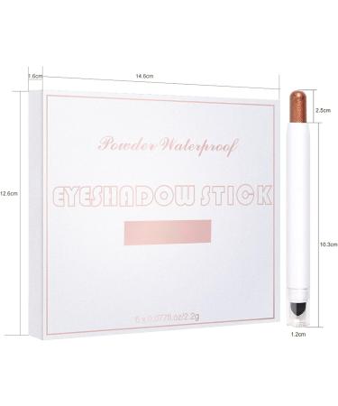 Reddhoon Eyeshadow Stick 6 Colors Matte Shimmer Cream Eyeshadow Pencil Waterproof Long Lasting High Pigmented Eye Shadow Stick Highlighter Crayon Makeup Set for Women Set A (6 Colors) - Buy Online on SooperMarket.com