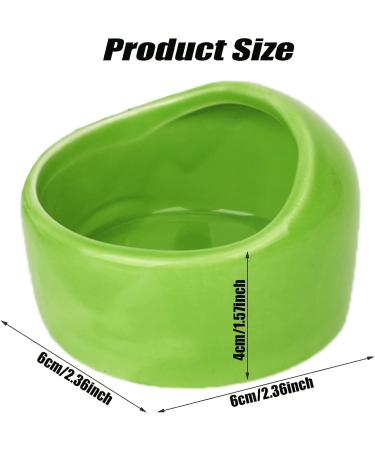 CAJHFIZHANGU 1pc Gradient Side Hamster Ceramic Bowl Hamster Food Bowl Ceramic Water Bowl Small Animal Water Bowl Anti-bite Small Animal Food Bowl Water Feeder for Rabbit Hedgehog Guinea-Pig Green - Buy Online on SooperMarket.com