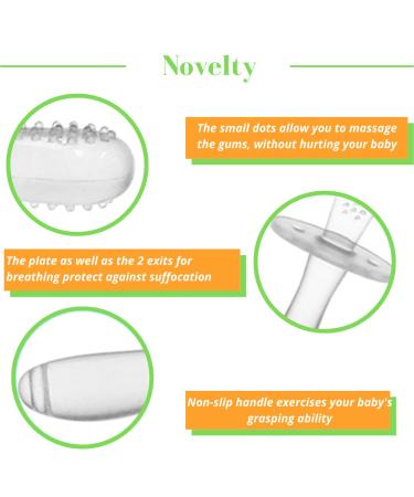 Baby Teething Toys - Mushroom Teether Toy Silicone Brush Ring (X2) - Buy Online on SooperMarket.com