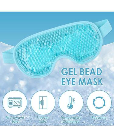 Cooling Eye Cover Durable Sleep Eye Cover for Eye Care Reusable Washable Gel Bead Eye Cover for Dark Circles and Eye Bags Hot Cold Compress Eye Mask for Puffiness Migraines Eye Surgery(sky blue) - Buy Online on SooperMarket.com