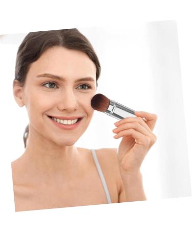 WOFASHPURET Retractable Powder Brush Makeup Supplies Dense Foundation Brush Powder Foundation Brush Makeup Tool Makeup Brush Foundation Applicator With Cover Artificial Fiber Cosmetic Travel - Buy Online on SooperMarket.com