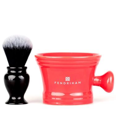 Buy Fendrihan Synthetic Shaving Brush & Colorful Moderno Apothecary Shaving Mug Kit - Best Men's Wet Shave Set | International Shipping Available - Buy Online on SooperMarket.com