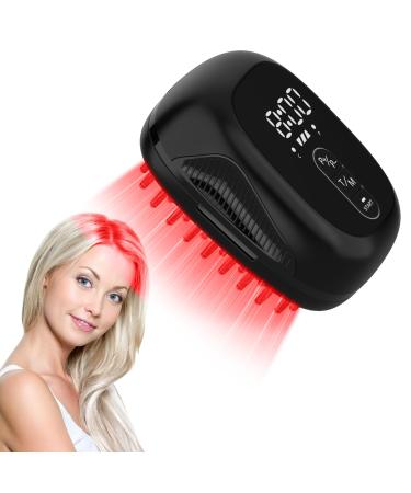 Laser Hair Growth Comb Red Light Therapy for Hair Growth Red Light Therapy Hair for Men and Women Thinning Hair Treatment for Women and Men (Black)