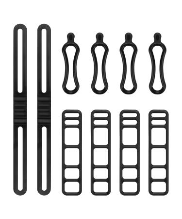 10 pcs bicycle silicone band flashlight rubber band bracket bicycle stretch rubber rings bicycle light elastic band multi-purpose bike silicone for bicycle light flashlight mileage meter bracket