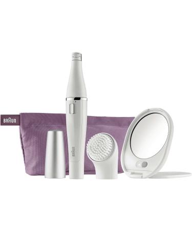 Braun FACE 830 facial cleansing brush and epilator with bag and mirror Bundle cleansing brush + mirror + Pochette Single