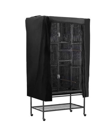 POPETPOP Universal Bird Parrot Cage Cover Washable Good Night Birdcage Cover (Black)