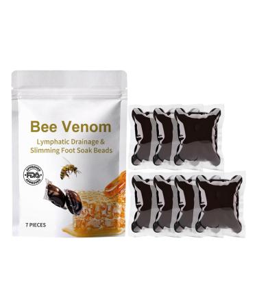 Set of 7 Foot Spa Soak Beads for Stress Relief Bee Bath Foot Soak for Hard Skin Healthy Feet Skincare Set for Women Bee venoms Slimming Bead Bags