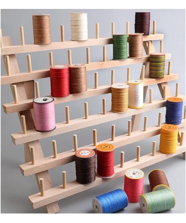 BAENRCY 2-Pack Wooden Thread Holder Sewing and Embroidery Thread Rack - 60-Spool Organizer with Hook - Buy Online on SooperMarket.com