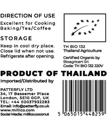Millico Organic Coconut Sugar - Unrefined Sweetener for Thai Dishes, Baking, Coffee & Tea - Buy Online on SooperMarket.com