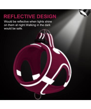 Joyal Dog Harness - Reflective Soft Padded Air-Mesh for Small & Medium Dogs | Bright Pink M (42-47cm) - Shop Now! - Buy Online on SooperMarket.com