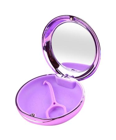 Harilla Retainer with aligner distance tools ventilation holes silica lever protective container for disassembly of oral care violet