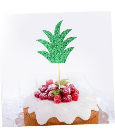 Warmhm 15pcs Fruit Cake Chic Decor Cake Picks Wedding Decor Glittery Leaf Topper Fruit Decor Leaf Cake Topper Reusable Decor Capacillos Para Cupcake Summer Party Pineapple Insert Card - Buy Online on SooperMarket.com
