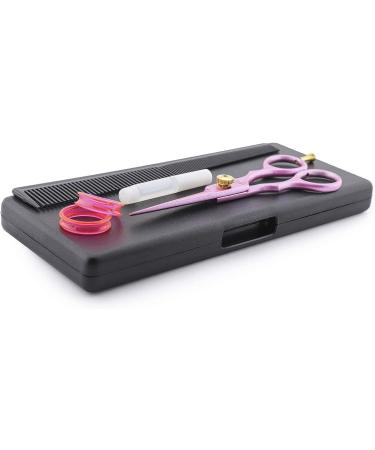 Haryali London Professional 5.5 Hairdressing Scissors for Men and Women - Hair Cutting Shears with Adjustable Screw and Comb Pink - Buy Online on SooperMarket.com