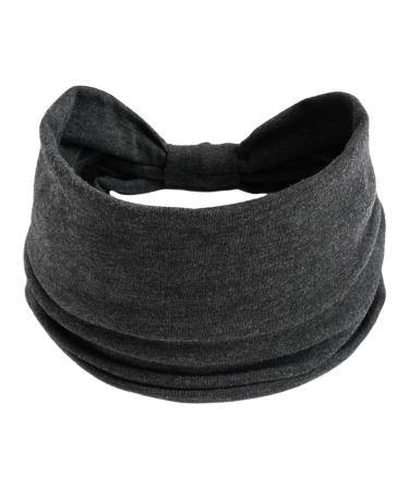 JSGHGDF Practical Headbands Woman Makeup and Washing Face Wide Headband Elastic Hairband for Woman Girls Skincare Headband Dark Grey