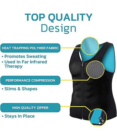 Manson Gynecomastia Zipper Vest | Compression Shirt Tank Top for Men | Size Medium - Buy Online on SooperMarket.com
