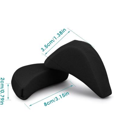 Adjustable Soft Sponge Shoe Fillers | Big Toe Plug Inserts for High Heels | Unisex Foot Pain Relief | Black, 2 Pairs - Buy Online on SooperMarket.com