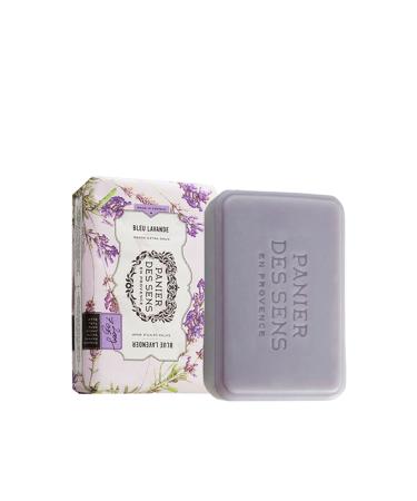 Panier des Sens Lavender Shea Butter Natural Bar Soap - Made in France - 95% Natural - 2 Bars x 7oz/200g - Blue Lavender Scent - Buy Online on SooperMarket.com