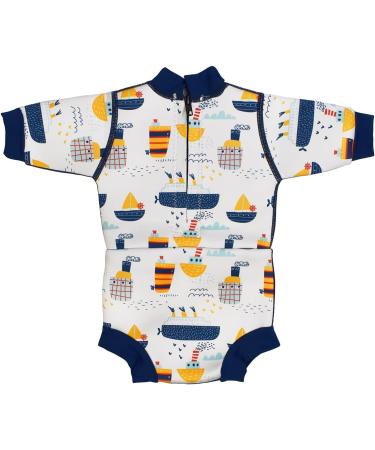 Splash About Happy Nappy Wetsuit with Reusable Swim Nappy - Tug Boats (3-6 Months) - Buy Online on SooperMarket.com