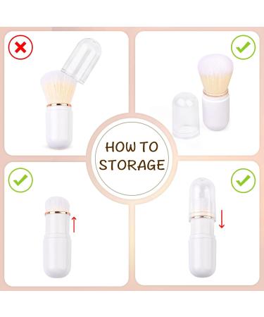 Retractable Travel Makeup Brush - Mini Capsule Kabuki Brush for Liquid Foundation Powder & Cream - Ideal for On-the-Go Beauty - Buy Online on SooperMarket.com
