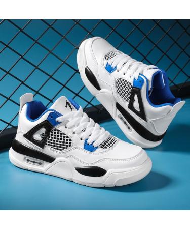 Adoff Basketball Shoes for Kids | Universal Casual Sports Shoes for Boys & Girls | Size 36 EU | Blue & White - Buy Online on SooperMarket.com