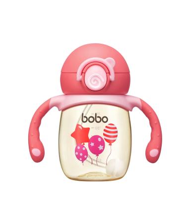 YOHKOH Baby Sippy Cups with Weighted Straw  PPSU Learner Cup No Spill Sippy Cups for Toddlers 4-6 Months  Soft Spout Transition Sippy Cups with Handles (6oz  Red) 6oz Red