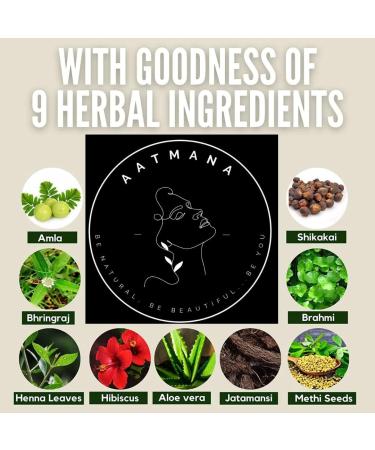 AATMANA Herbal Copper Brown Henna Hair Color 100g | Natural Hair Dye with 9 Herbs for Men & Women | Makes Hair Soft & Shiny - Buy Online on SooperMarket.com