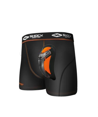 Shock Doctor Men's Ultra Pro Boxer Compression Shorts with Ultra Cup Small Black