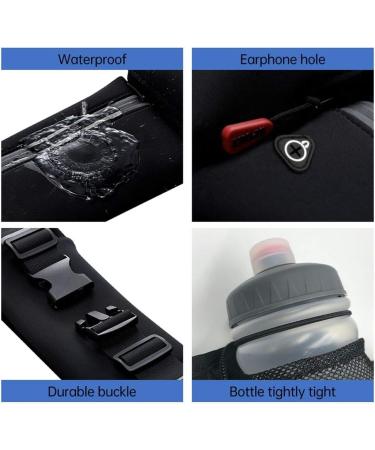 Hydration Running Belt Bag with Adjustable Water Resistant Phone Holder - Includes 20oz Foldable Bottle - For Men and Women - Buy Online on SooperMarket.com
