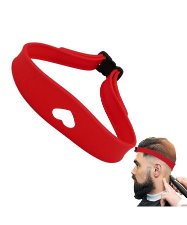 Neamou Neckline Templates for Shaving | Hair Trimming Guide Tool for Cutting - Haircut Bands Hairline Shaping Tool for Hair Salons Red