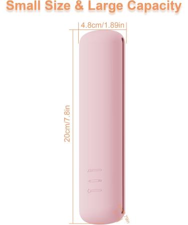 FERYES Magnetic Makeup Brush Holder - Portable Silicone Organizer for Travel | Soft Pink Cosmetic Storage - Buy Online on SooperMarket.com
