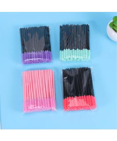 LEORX 200pcs Silicone Eyelash Brushes Disposable Mascara Applicator Wands Brush for Lash Extensions (Colorful) - Buy Online on SooperMarket.com