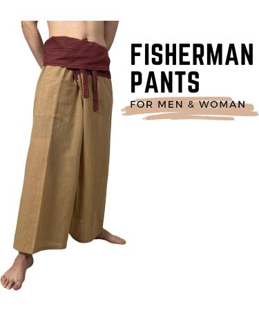 SUMALEE 2 Tone Thai Fisherman Pants for Men & Women - Versatile Yoga & Martial Arts Trousers with Pirate & Samurai Style - Buy Online on SooperMarket.com
