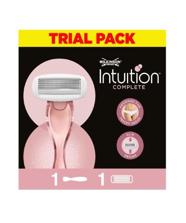 WILKINSON SWORD - Intuition Complete For Women | Skin Protect Gel with Smooth Glide | Razor Handle + 1 Razor Blade Refills