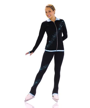Kami-So Ice Skating Jacket - Crystal Spiral Turquoise Child XS