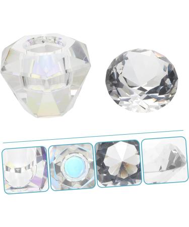 minkissy 2 Pcs Nail Art Crystal Cup Glass Dappen Dish for Acrylic Nails Nail for Acrylic Application Glass Tumbler with Lid Glass Containers for Liquids Nail Tech Bowl White Matte 5.5x5.5cmx2pcs Whitex2pcs - Buy Online on SooperMarket.com