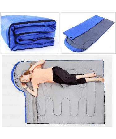 Lightweight 3 Season Sleeping Bag for Kids & Adults - 5-20 Degree Microfiber Fill - Ideal for Backpacking, Hiking, Camping - Includes Compression Sack - Single, Blue - Buy Online on SooperMarket.com