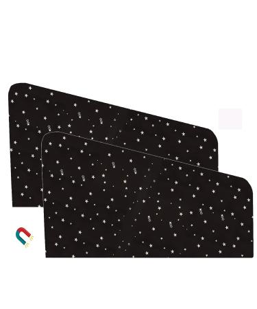 ZATOOTO Car Sun Shades - Sun Shades for Car Baby/Kids/Pets/Adults Car Curtains with UV Rays Protection Privacy Protection Black(2 PCS) 48*80cm Black star-Front